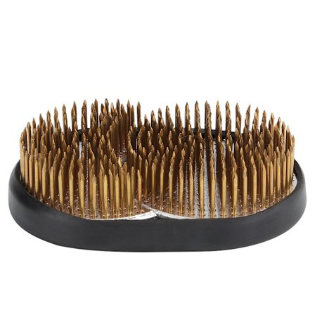 Unik sol- og måneformet blomsterkenzan blomsteroppsats nål fast arrangørverktøyM