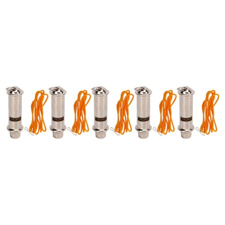 5-pak overlevelsesfløjte i rustfrit stål til udendørs sport, træner, dommer, politi, sikkerhed, skole