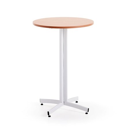 Barbord SANNA, Ø700x1050 mm, hvid/bøg