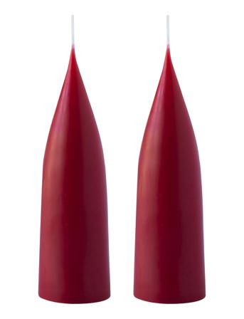 Hand Dipped C -Shaped Candles, 2 Pack Home Decoration Candles Block Candles Punainen Kunstindustrien