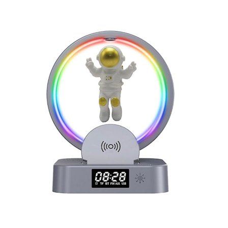 Magnetisk svävande Bluetooth-högtalare Trådlös flytande astronaut-högtalare Ljudlåda med LED-ljus