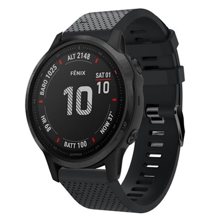 Garmin Fenix 6S silikone Urrem - Sort