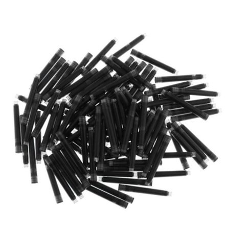 100-pack Fontänpatroner Refiller Skrivmaterial Svart 3,4 mm
