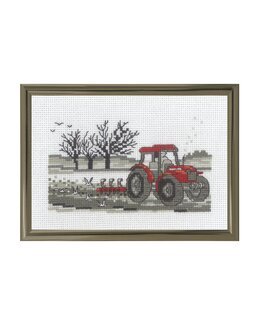 Broderikit Billede Traktor - Permin