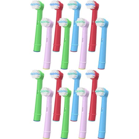 16 stk. barnebørstehoder kompatible med Oral B, elektriske tannbørstehoder for barn kompatible med Braun erstatningshoder