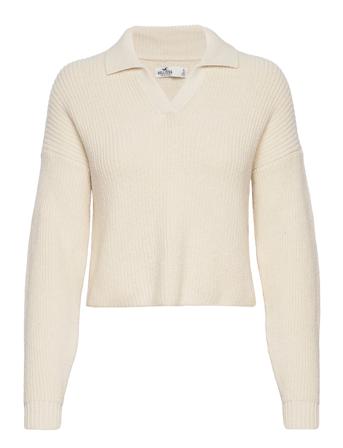 Hco. Girls Sweaters Cream Hollister