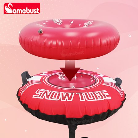 47" Oppustelig snekælk til voksne, enkeltpersons vinter udendørs ski legetøj med kraftigt sne dæk design