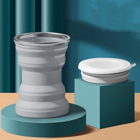 Sammenfoldelig Vandkop 320ml Foldbare Silikone Kaffekopper Krus