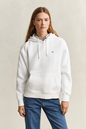 GANT Damen Hoodie (S) Weiß