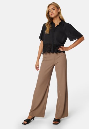 BUBBLEROOM Saraid Lace Shirt Black Klær