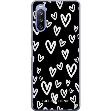 Kompatibelt Mobildeksel til Sony Sony Xperia 10 III Cactus and Friends - Handdrawn Love Chaos