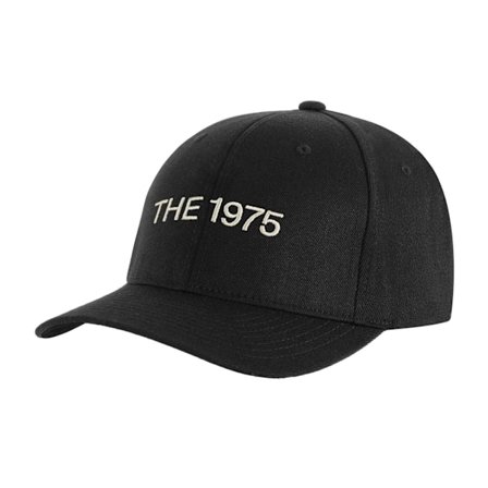 The 1975 Unisex Vuxen Logo Baseball Cap En Storlek Svart/Vit