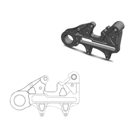 Moto-Master Oversize Ø240 Rear Oversize Adaptor - Husqvarna FE 450 2014-2023