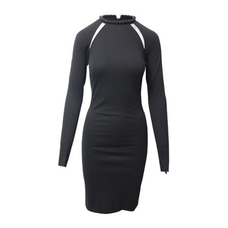 Stella McCartney Pre-owned, Pre-owned Embellished Collar Dress Zwart, Dames, Maat:S