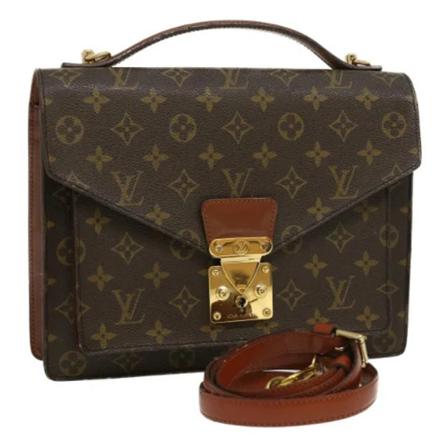 Louis Vuitton Vintage, Brown Canvas Louis Vuitton Monceau Bruin, Dames, Maat:ONE Size