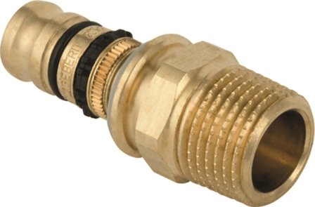 Geberit 1875113 Övergång utvändig gänga, spetsände 20 x 15 mm, Installation