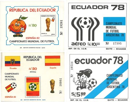 Ecuador 1978 + 1982 - MICHEL blok 85-86 + 103-104 - Postfrisk