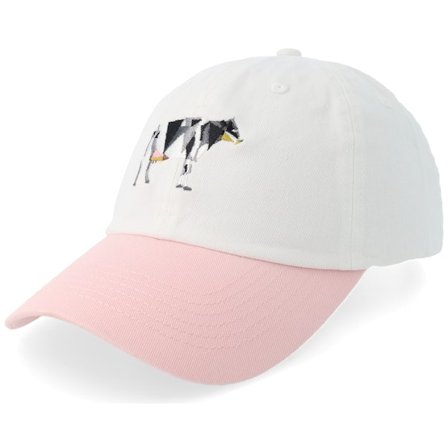 Origami - Preto unconstructed Boné - Origami Cow Washed White/Pink Dad Cap @ Hatstore