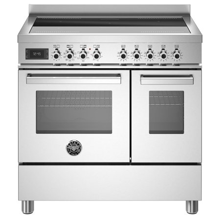 Bertazzoni PRO95I2EXT Professional induksjonskomfyr med dobbelovn 90 cm, Rustfritt Stål