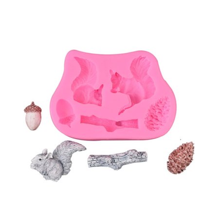 Choklad Ekorre-Ekollon Form Frukt-Ananastårta Bakverktyg för efterrätt