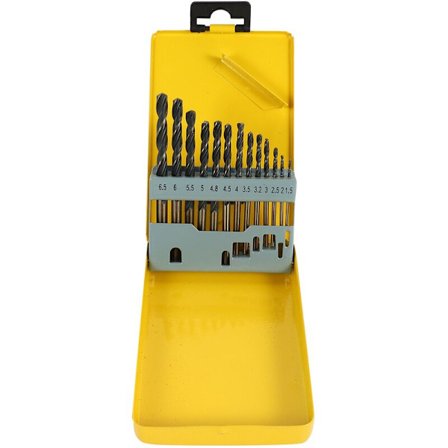 13 Industrielle Bor Sæt 1.5-6.5mm Metal Bor Egnet til Rustfrit Stål, Metal og Støbejern