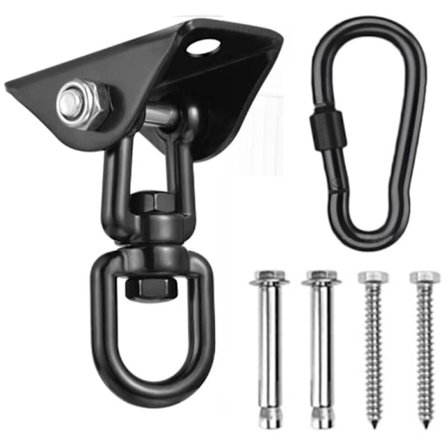 Katon koukku riipputuoli 360° pyörivä keinu ripustin 450KG keinu ripustuskoukku laukulle, riippumatolle, joogalle jne.