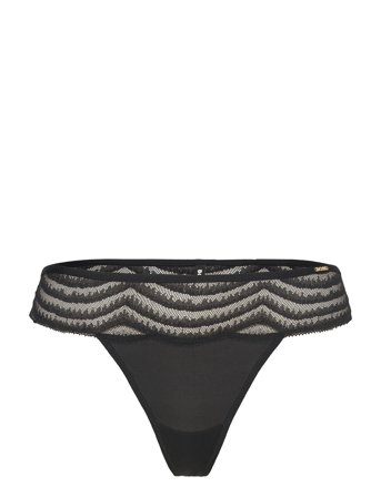 BOSS Thong Wave Lace Svart