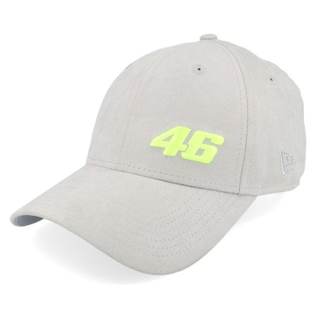 New Era - Motor Grå adjustable Kasket - VR46 Suede 9FORTY Grey Adjustable @ Hatstore