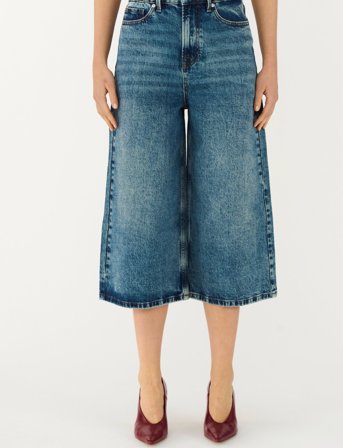 Tomorrow Trw-Mandela Culotte Jeans Wash Peru - Blue - 28