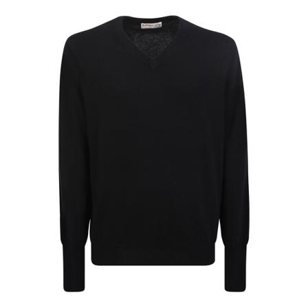 Ballantyne V-neck cashmere pullover by Ballantyne Sort, Herre