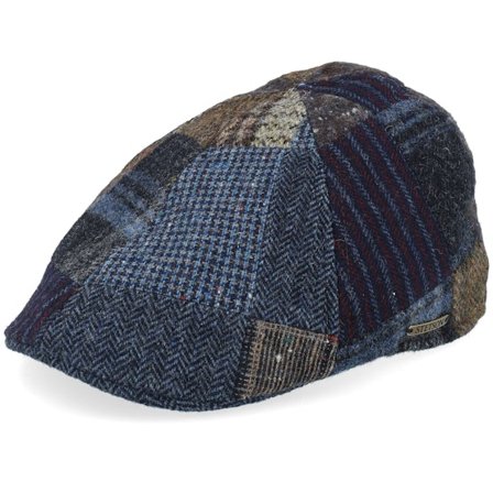 Stetson - Blå flatcap Keps - Texas Patchwork Multicolor Patchwork Flat Cap @ Hatstore