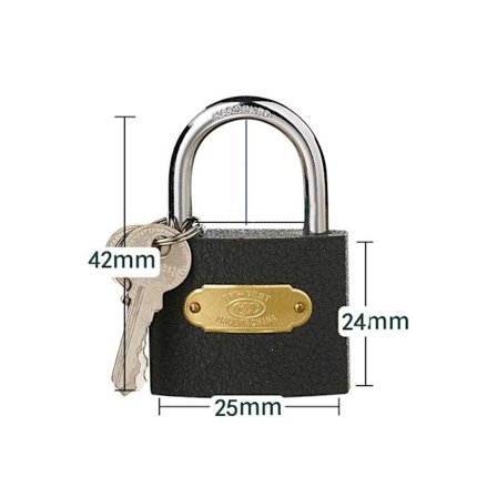 Mordely Järnlås Lådskåp Hänglås 25MM
