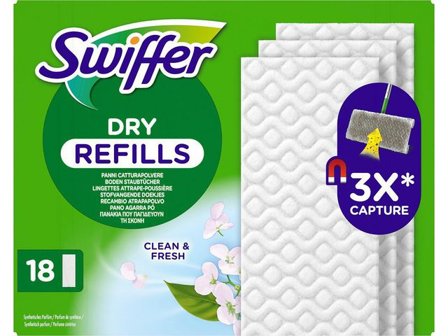 Swiffer Dammtrasa Floor dry refill 18/fp - Lyreco - Städ och hygien - Städredskap - Dammvippor och intriörmoppar