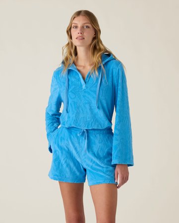 Lexington Frottéshorts i økologisk bomuld, blå