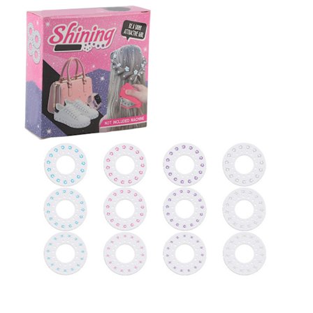 DIY Hårglitter Drill Leke Jente Hår Sminke Klistremerker 12 stk Barnegave