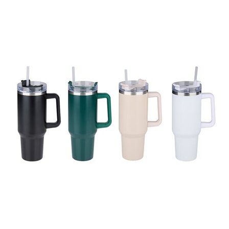 Tumbler-krus med sugerør 1200 ml