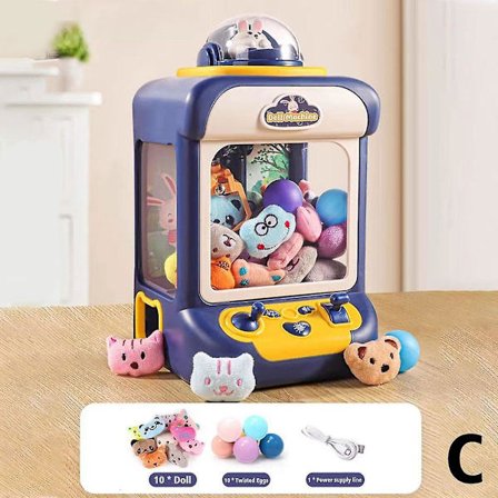 Automaattinen nukenpyydystyskone Lelut lapsille Mini Cartoon Play Game Claw Crane Machines Valo Musiikki Lapset Lelut Lahjat E7x8