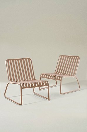 Jotex - Loungestol 2-pack Aluminium Beige BELLEVILLE - Köp Utestolar & utepallar hos Jotex