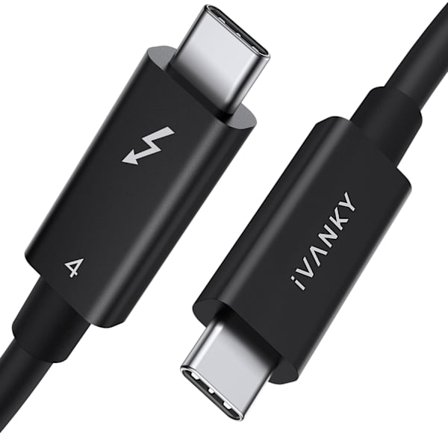 iVANKY Intel Certified Thunderbolt 4 Kabel 1,5 m 240W Opladning 40Gbps 8K Skærm USB-C til USB-C