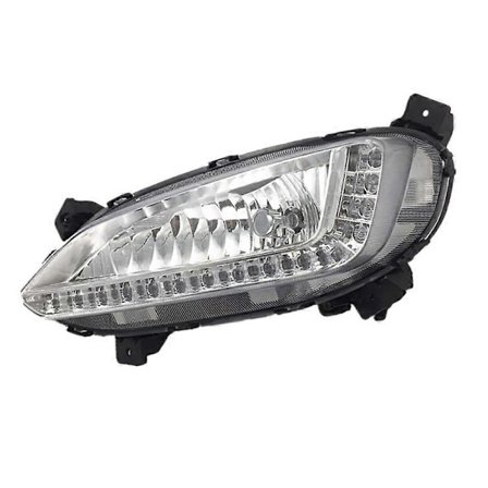 Venstre LED DRL tåkelys for Hyundai Santa Fe IX45 2013-2017 Auto kjørelys Dagslys Støtfangerlampe