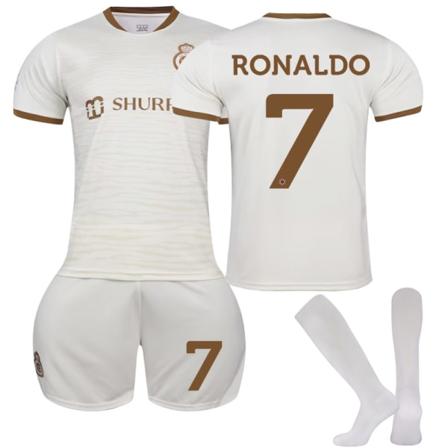 22/23 Ny sesong Borte Al-Nassr FC RONALDO Nr 7 Barn Jersey-pakke Barn-24