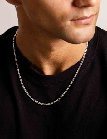 IX Studios Ix Curb Marina Chain Silver - Silver - 55 cm 55 cm