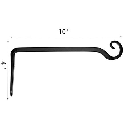 *Sjælden perle hængende kurvholder plante krog kurv krog vægophæng blomsterholder sort 2 stk*