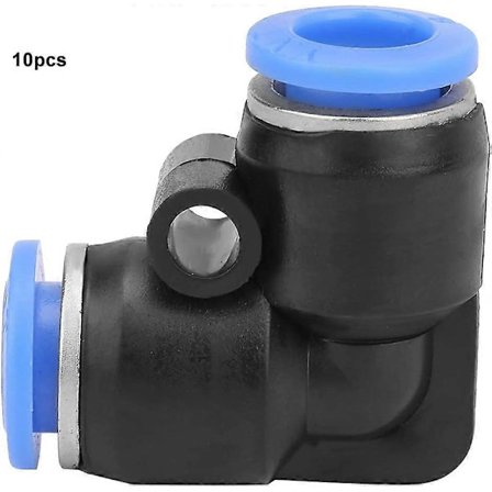 10 stk Plast Like Elliptiske Albue Hurtigkoblinger for Pneumatisk Luftslange (PV-8 (8mm))