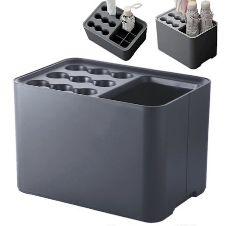 Paraplystativ, kan rumme op til 15 paraplyer, moderne simpelt paraplystativ, med aftagelig drypbakke, til familier, hotellobby, restaurant, kontor (