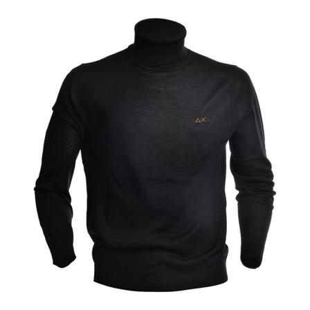Sun68, High Neck Sweatshirt Zwart, Heren, Maat:L