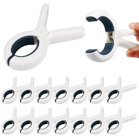 15 Pakk Store Klesklyper for Strandstoler, Strandhåndklær,