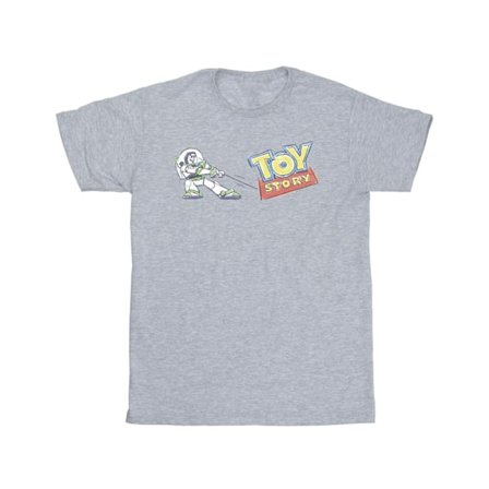 Disney Mens Toy Story Buzz Pulling Logo T-Shirt 3XL Sports Grey