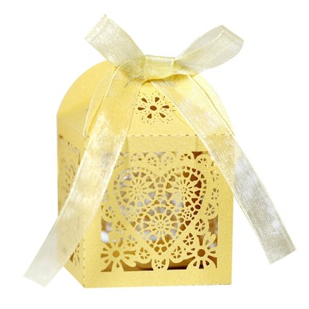 Skärbox 100 Stycken Bröllopsbil Alla Hjärtans Dag Presentförpackning Bröllopsbankett Presentförpackning Ihålig Godisask Bröllopsbrud Alla Hjärtans Dag