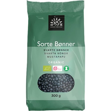 Urtekram Sorte Bønner Ø 300 g, Helse & Madvarer, Pasta, Ris & Bælgfrugter, Bønner